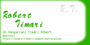 robert timari business card