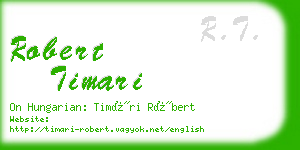 robert timari business card